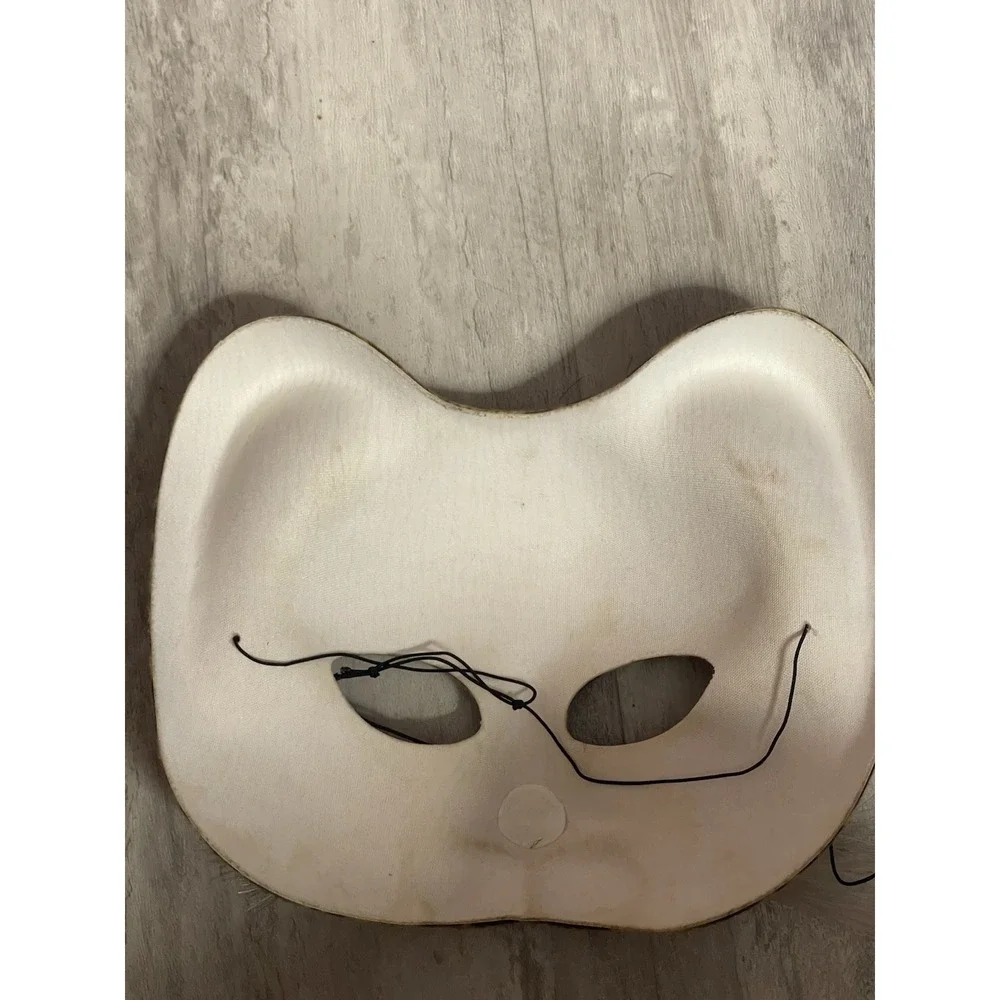 Cat Mask with Whiskers Leopard Print ‎ Adult One Size Fits Most Half Face